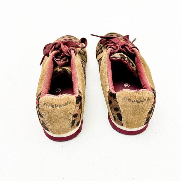 Desigual Leopard Patterned Trainer Sneakers 4KS104 Size 9 - Picture 3 of 7